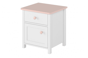 GIGLU, https://konsimo.de/kollektion/giglu/ Nachttisch für kleine Mädchen weiß weiß/rosa - Foto