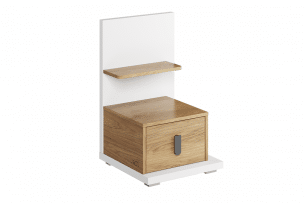 TINCTO, https://konsimo.de/kollektion/tincto/ Tisch für das Schlafzimmer hickoryholz natur/weiß - Foto