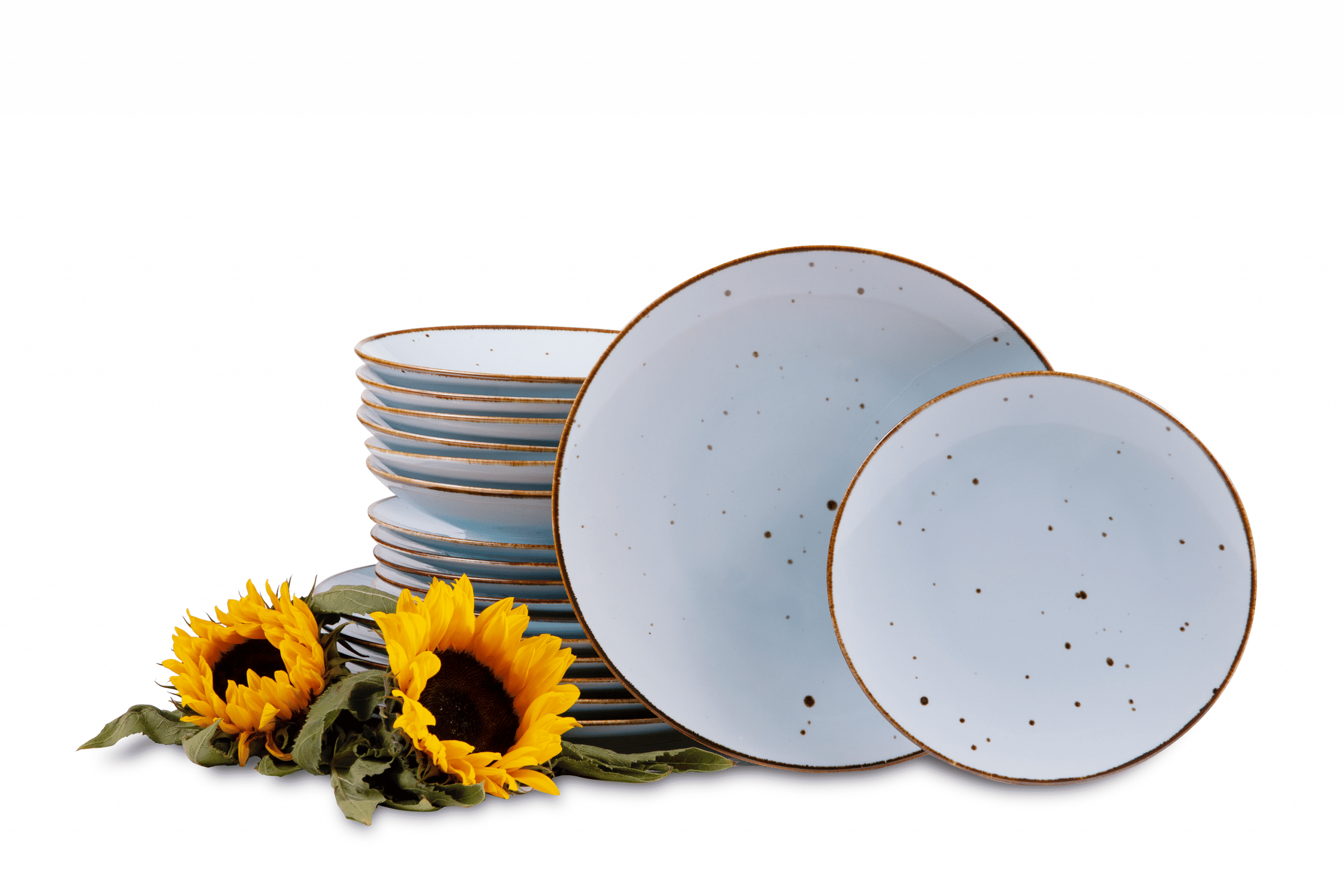 Porzellan-Tafelservice Cottage Sky für 6 Personen