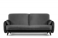Moderne Schlafcouch aus Samt in Grau