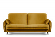 Moderne Schlafcouch aus Samt in Senfgelb