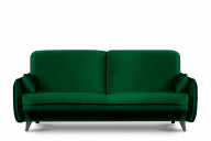 Moderne Schlafcouch aus Samt in Flaschengrün