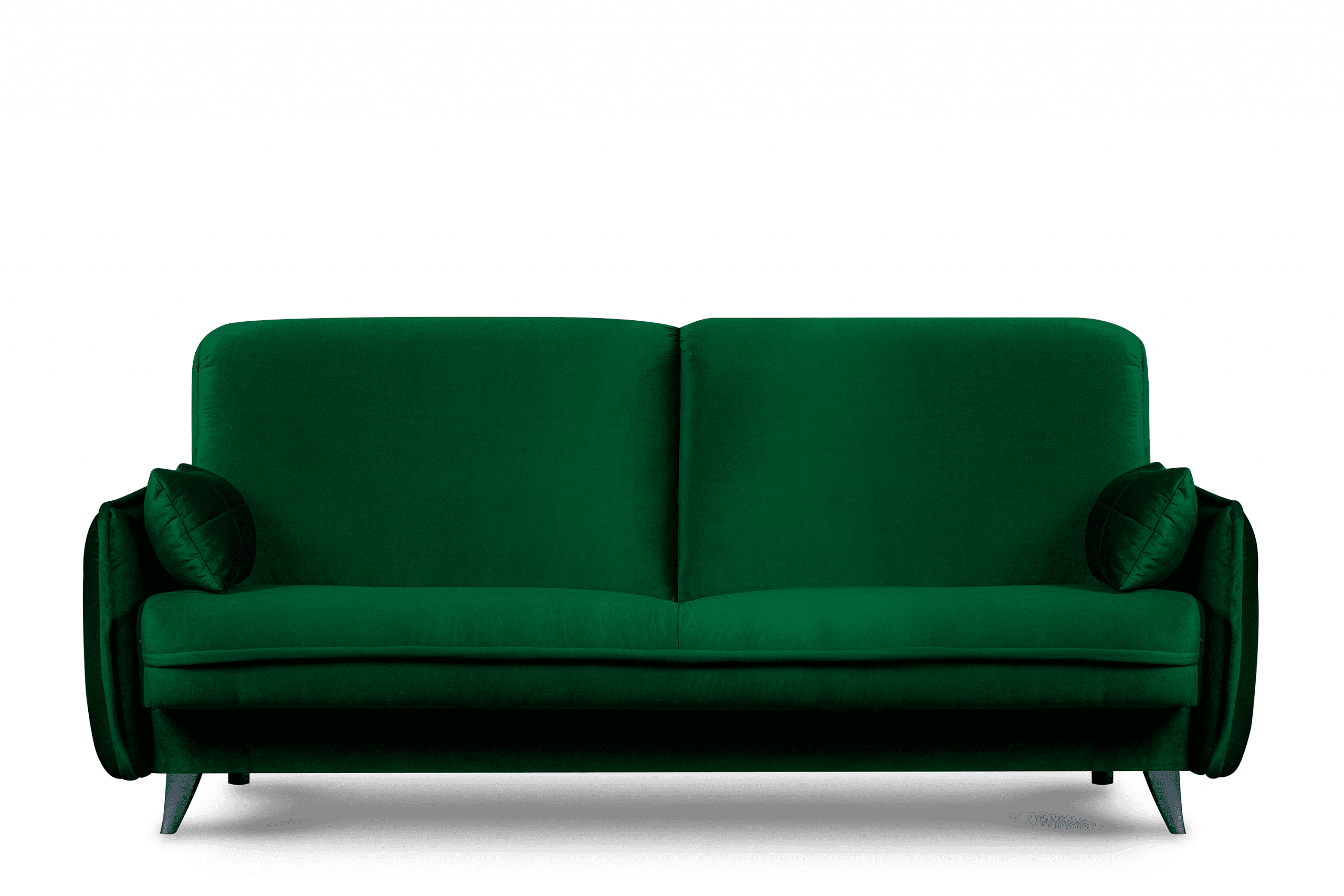 GRINDE, https://konsimo.de/kollektion/grinde/ Moderne Schlafcouch aus Samt in Flaschengrün dunkelgrün - Foto