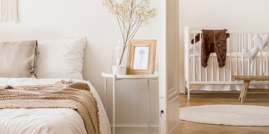 Kącik dziecka w sypialni rodziców