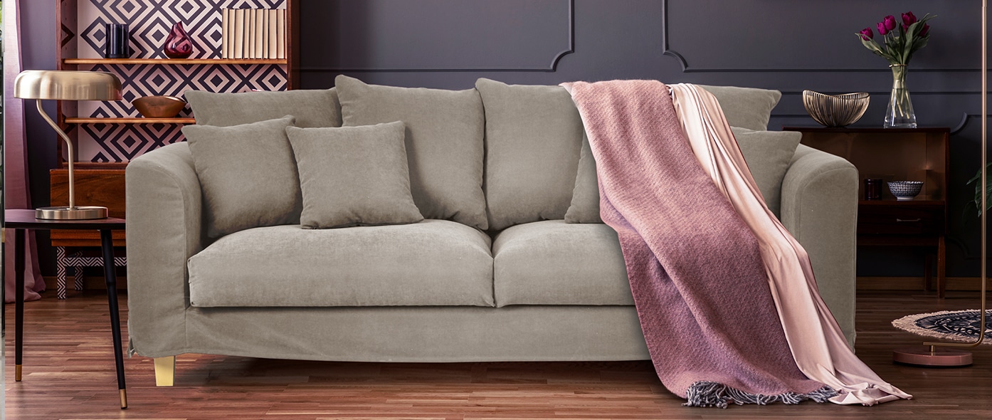 Sofa w stylu angielskim w kwiaty