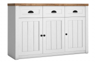 Kommode mit Einlegeböden und Schubladen 130 cm Provence-Stil weiß