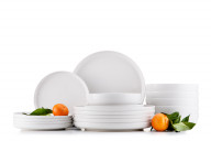 Modernes Tafelservice 6-Personen-Set (18 tlg.) weiß