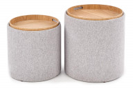 Satz Couchtischhocker mit Aufbewahrungsbox