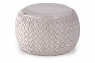 Velours-Couchtischhocker mit Aufbewahrungsbox