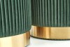 BRITIS Set aus 2 runden Velours-Sitzsäcken mit Aufbewahrungsbox flaschengrün dunkelgrün/gold - Foto 5