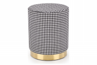 Runder Puff in Pepita-Muster