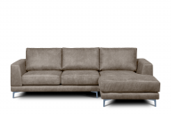 Modernes Ecksofa mit Schlaffunktion auf Beinen beige