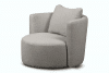 RAGGI Drehbarer Sessel aus Boucle hellgrauer hellgrau - Foto 9