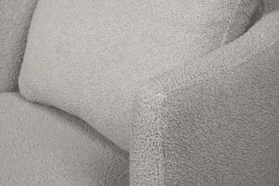 RAGGI Drehbarer Sessel aus Boucle hellgrauer hellgrau - Foto 11