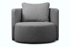 RAGGI Drehbarer Sessel aus Boucle dunkelgrauer dunkelgrau - Foto 10