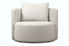 RAGGI Drehbarer Sessel aus Boucle cremefarbener creme - Foto 10