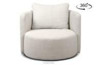 Drehbarer Sessel aus Boucle weiß