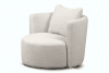 RAGGI Drehbarer Sessel aus Boucle cremefarbener creme - Foto 9