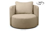 Drehbarer Sessel aus Boucle beiger