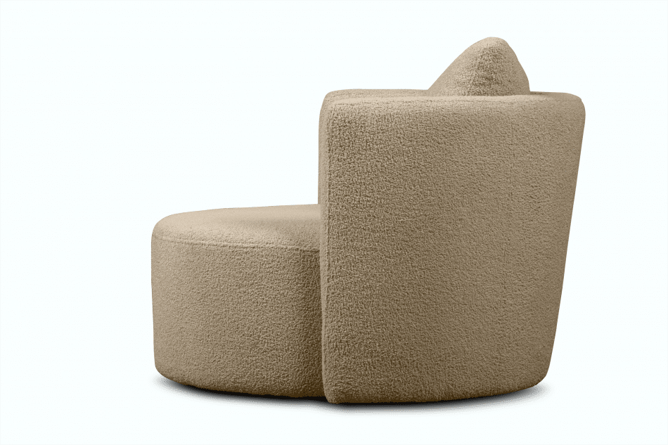 RAGGI Drehbarer Sessel aus Boucle beiger beige - Foto 7
