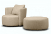 RAGGI Drehbarer Sessel aus Boucle beiger beige - Foto 6