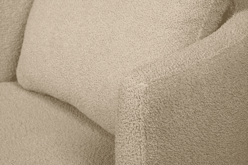 RAGGI Drehbarer Sessel aus Boucle beiger beige - Foto 12