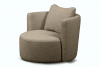 RAGGI Drehbarer Sessel aus Boucle dunkelbeiger dunkelbeige - Foto 9