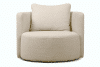 RAGGI Drehbarer Sessel aus Boucle hellbeiger hellbeige - Foto 7