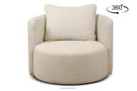 Drehbarer Sessel aus Boucle hellbeiger