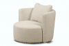 RAGGI Drehbarer Sessel aus Boucle hellbeiger hellbeige - Foto 6