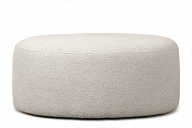 Hocker aus Boucle weiß