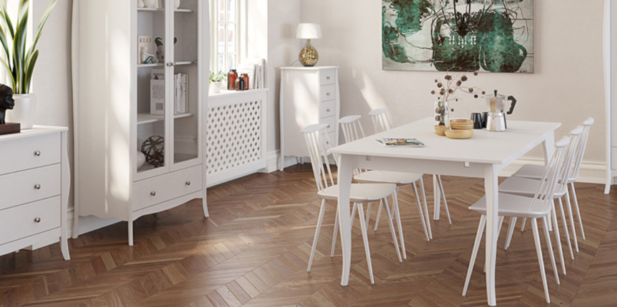 krzesła do białego stołu