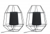 MERLI Loft-Stil Tischlampe 2tlg. schwarz - Foto 1