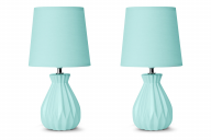 Mintfarbene pastellfarbene Schlafzimmerlampen 2pc.