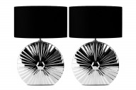 Schwarze moderne Tischlampe 2tlg.