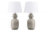 Weiße Ananas Lampe für Schlafzimmer 2tlg