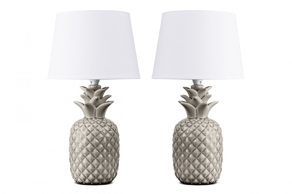 AREDI Weiße Ananas Lampe für Schlafzimmer 2tlg weiß - Foto 0