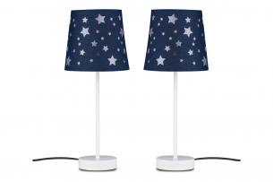 TATI, https://konsimo.de/kollektion/tati/ Jungenlampe mit Sternen in Marineblau für Kinderzimmer 2tlg. marineblau - Foto