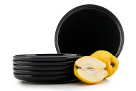Dessertteller-Set für 6 Personen schwarz