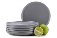 Dessertteller-Set für 6 Personen grau