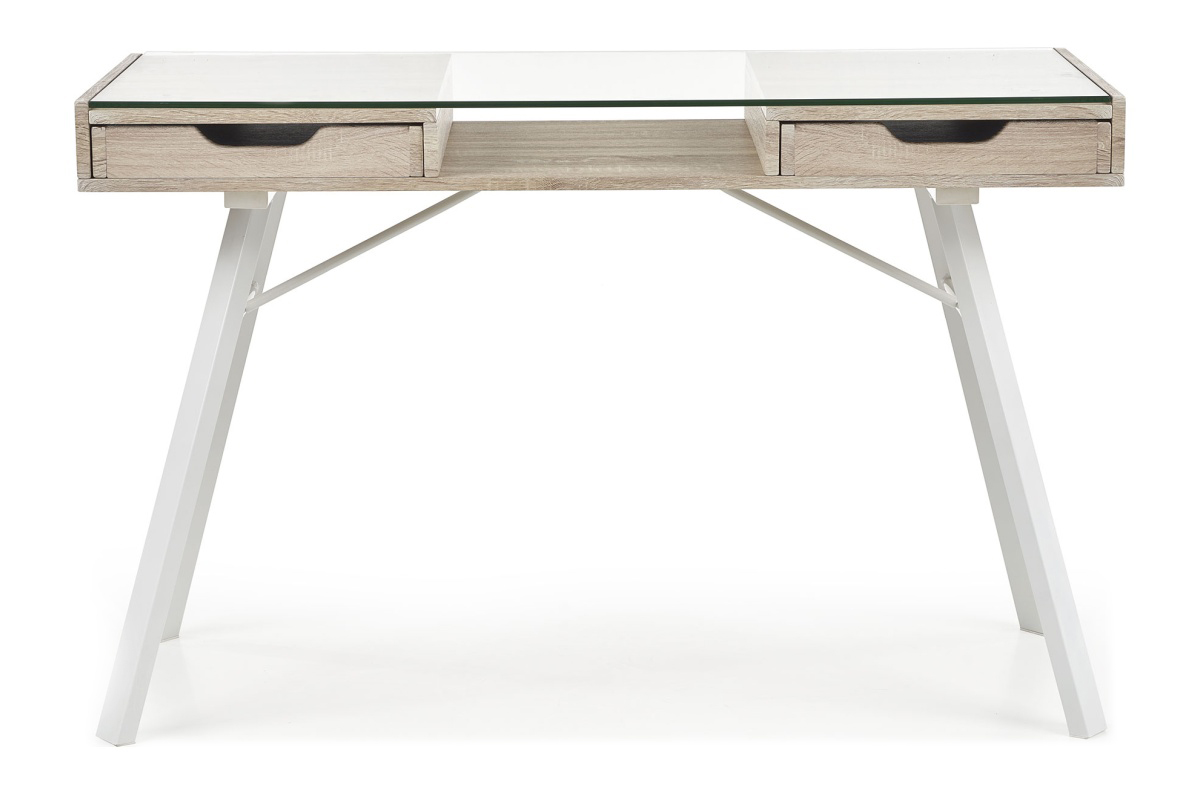 Skandinavischer Schreibtisch mit Schubladen Eiche Sonoma
