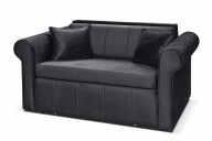 Glamour-Sofa aus Samt mit extra Kissen grau