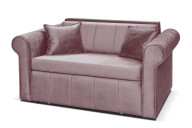Glamour-Sofa aus Samt mit extra Kissen rosa