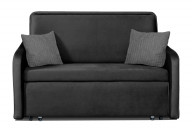 Einfaches 2-Sitzer-Sofa mit Kordkissen grau