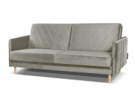Bettsofa mit Fischgrätsteppung Velours cremefarben