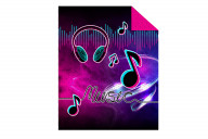 Jugendlicher lila Musik Bettdecke
