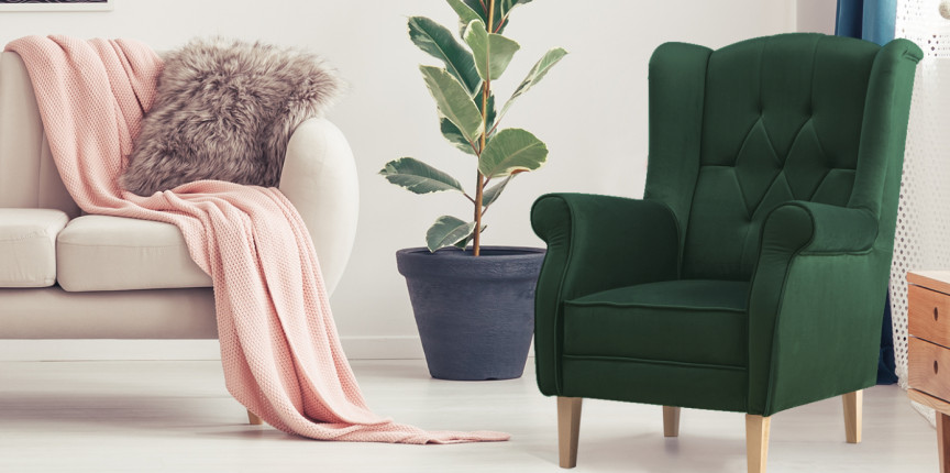 fotel z podnóżkiem