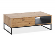 ouchtisch modern Eiche artisan mit Schubladen auf Beinen