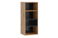 Elegante Schrankwand Eiche artisan Schwarz
