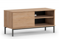 TV Schrank aus Hickoryholz auf schwarzen Beinen für das Wohnzimmer